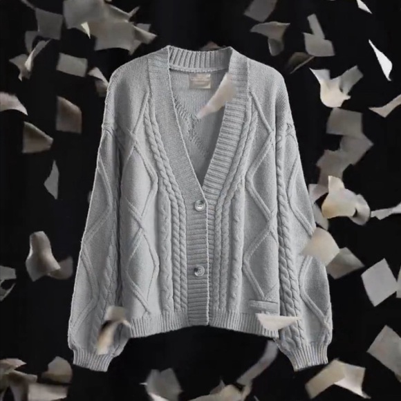 NWT Taylor Swift TTPD Grey Cardigan 3XL/4XL Tortured Poets Department BRAND NEW - Picture 4 of 4